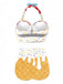 Red 1970s Halter Ice-Cream Cone Bikini Set