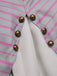 3PCS 1940s Ruffles Stripes Button Suit Set - vintage fashion, retro style