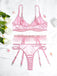 3PCS 1950s Satin Garter Belt Lingerie Sets - vintage fashion, retro style