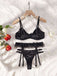 3PCS 1950s Satin Garter Belt Lingerie Sets - vintage fashion, retro style
