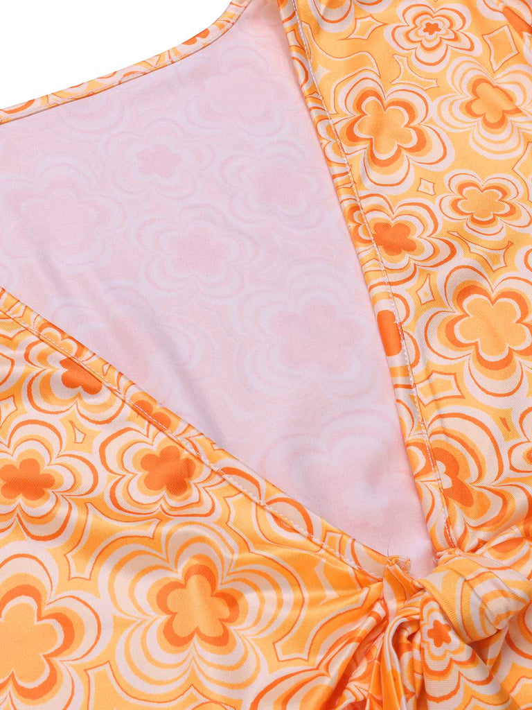 3PCS 1970s Flare Sleeve Disco Hippie Costume Set - vintage fashion, retro style