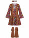 3PCS 1970s Vintage Fringe Hippie Costume Set - vintage fashion, retro style