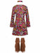 3PCS 1970s Vintage Fringe Hippie Costume Set - vintage fashion, retro style