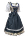 Blue 1950s Square Neck Two Piece Set 4