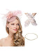 3PCS Feather Hat And Necklace And Lace Gloves - vintage fashion, retro style