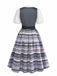 3PCS Green 1950s Polka Dot Border Print Dress & Apron & Lace Top, vintage dress, retro fashion, rockabilly, pin-up fashion - perfect for women who love vintage and retro fashion