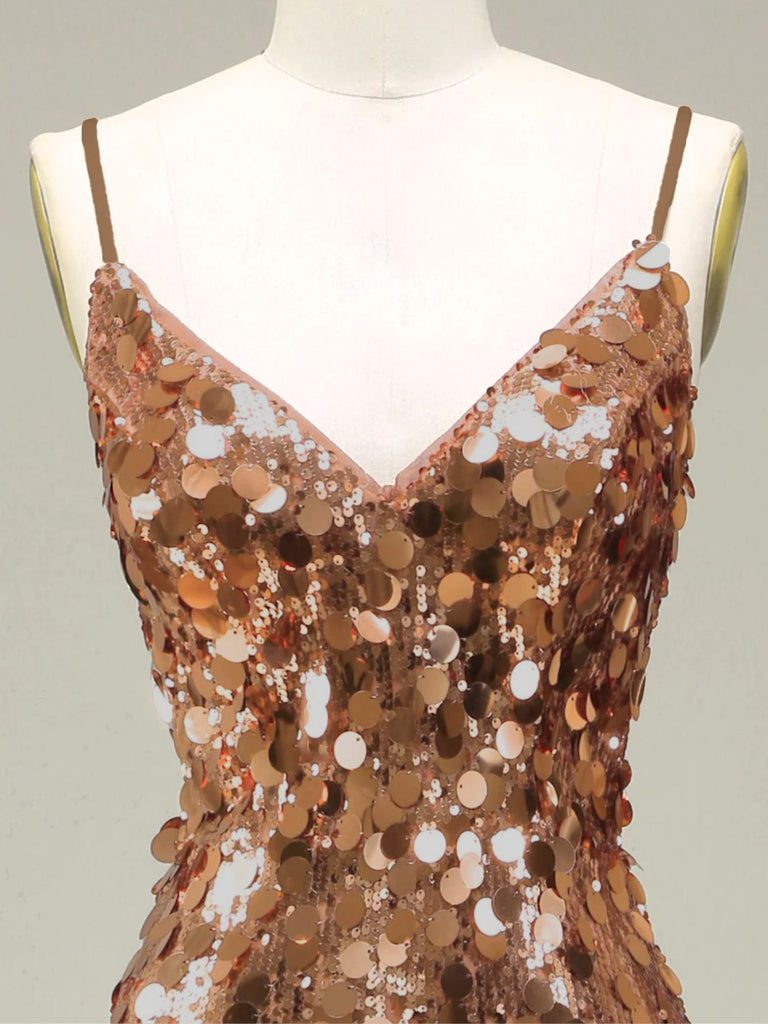 [Pre-Sale] Gold 1930s Slip Sequin Evening Dress