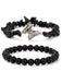 Crystal Beaded Butterfly Charm Bracelet Set