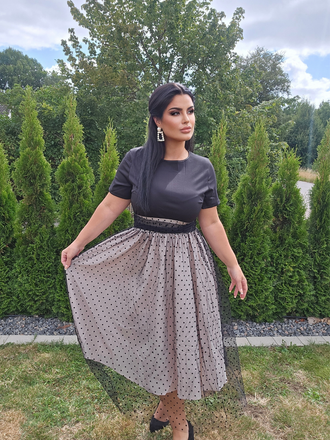 Black 1950s Polka Dot Swing Vintage Dress