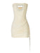 1980s Strapless Heart Cutout Diamond Lace Dress