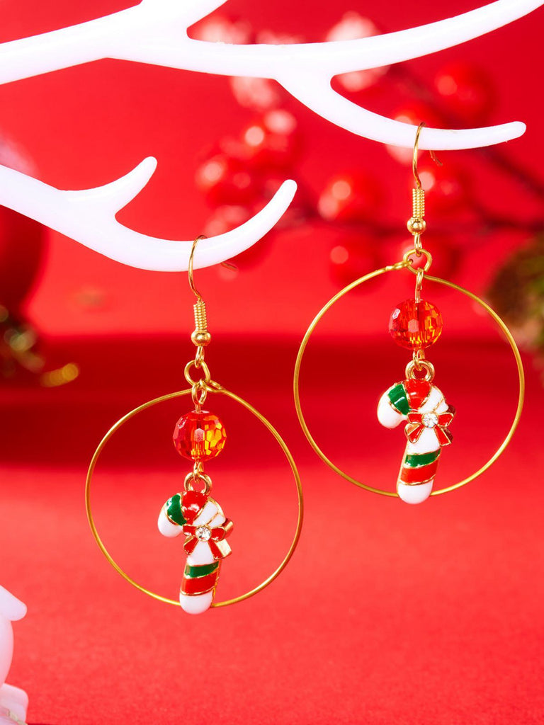 Christmas Tree & Snowman & Candy Cane Earrings