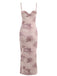1930s Spaghetti Strap Leopard Floral Dress