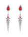 Gold Gothic Blood Sword Pendant Earrings