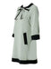 Green 1970s The Queen's Gambit Bow A-Line Dress
