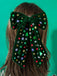 Vintage Christmas Velvet Large Bow Hairpin