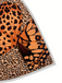[Plus Size] Brown 1940s Butterfly Leopard Nightdress