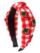 Fruit Gingham Plaid Retro Bow Headband