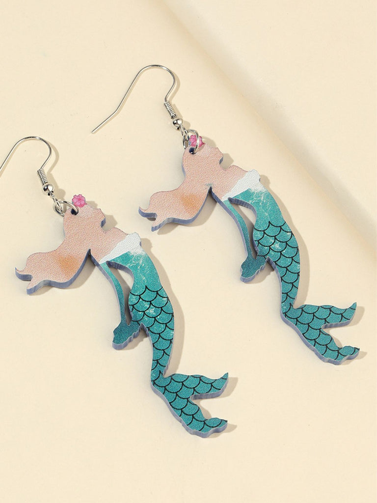 Retro Sea Creature Ombré Dangle Earrings