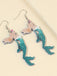 Retro Sea Creature Ombré Dangle Earrings