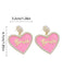 Valentine's Day Bride Heart-Shaped Pearl Earrings