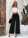 Black 1950s Polka Dot Elastic Waist Pants