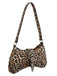 Vintage Leopard Studded Shoulder Bag