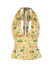 Yellow 1950s Halter Deep V-Neck Lily Top
