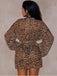 1960s Leopard Beach Lace-Up Cover-Up