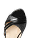 Glitter PU Leather High Heel Sandals