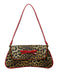 Vintage Leopard Print Single Shoulder Underarm Baguette Bag