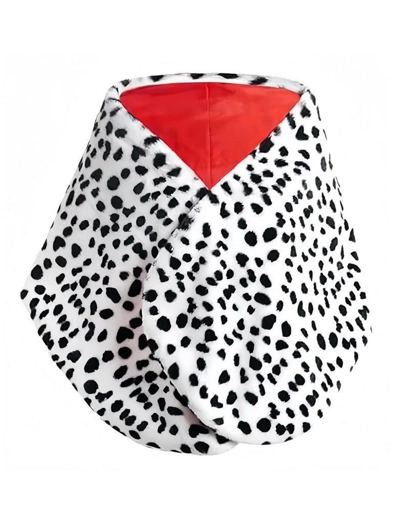 1960s Cruella-Inspired Dalmatian Print Shawl