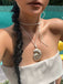 Conch Starfish Pendant Leather Cord Necklace