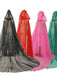 Halloween Gold Foil Hooded Long Train Cape