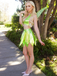 3PCS Green 1950s Fairy Princess Costume Set With Wings
