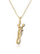 Vintage Gold Metallic Couple Hug Pendant Necklace
