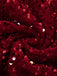 Wine Red 1980s Strapless Sequin Feather Trim Mini Dress