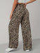 1970s Leopard Wide-Leg Drawstring Pants