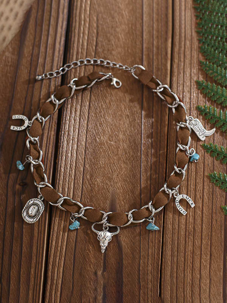 Vintage Western Cowboy Turquoise Necklace