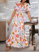 1970s V-Neck Boho Smocked-Waist Floral Dress