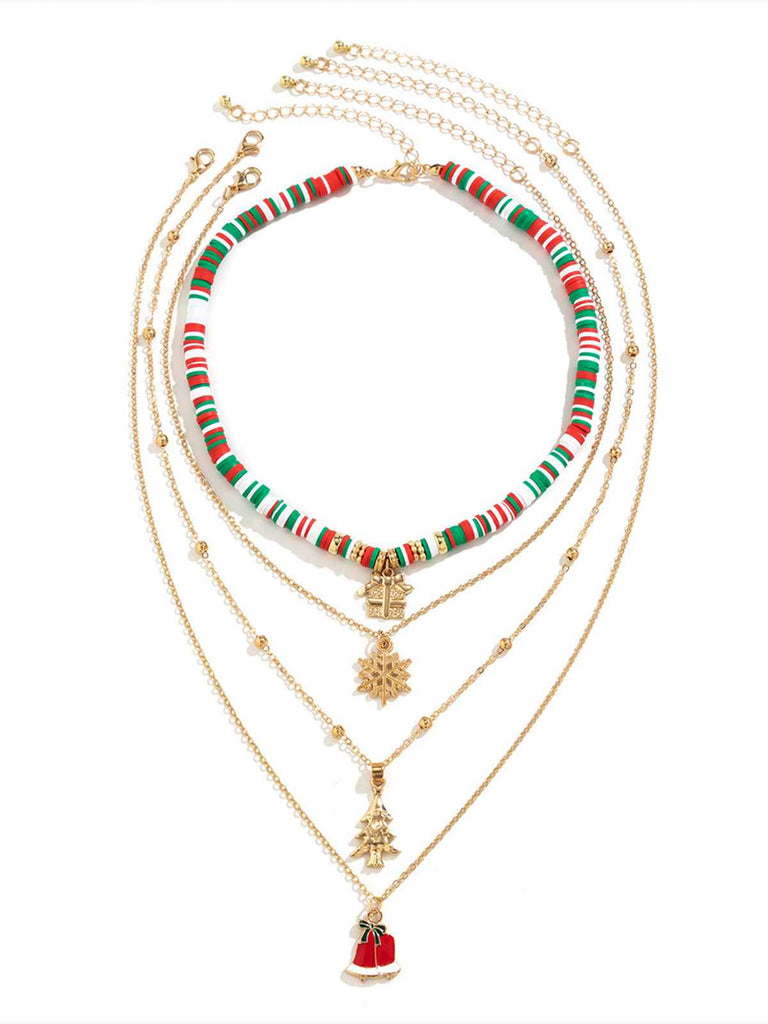 Vintage Christmas Layer Necklace Set