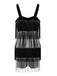 Black 1920s Strappy Fringe Sequin Cocktail Dress