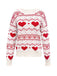 1980s Heart Pattern Valentine's Sweater