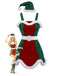 Red & Green 1960s Christmas Plush Trim Dress Set