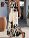 White 1930s Silhouette Plants Spaghetti Straps Jumpsuit