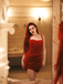 Red 1980s Velvet Corset Ruched Sweetheart Mini Dress