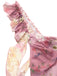 Rose Pink 1960s Floral Ruffle Detail Maxi Dress