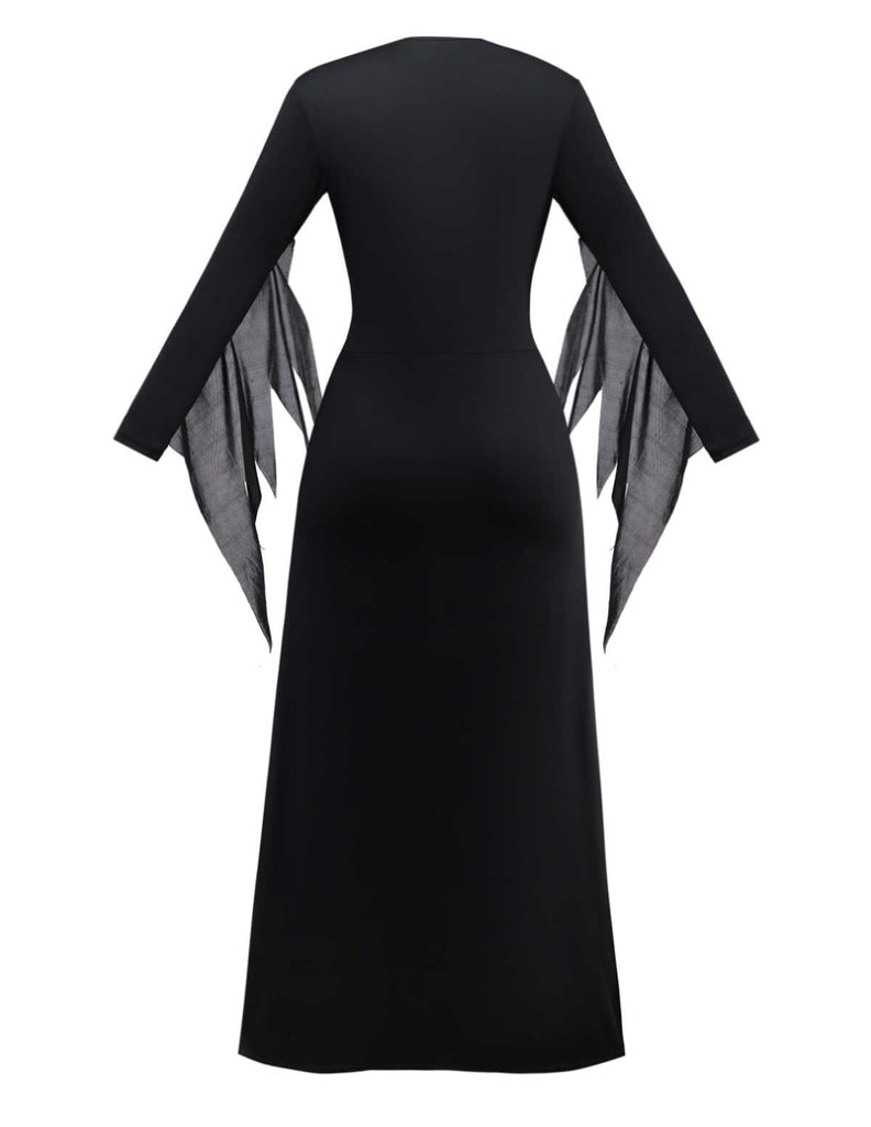 1970s Lace-Up Gothic Witch Costume Dress Set