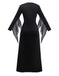 1970s Lace-Up Gothic Witch Costume Dress Set