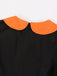 1950s Halloween Pumpkin Ghost Ruffled Dress