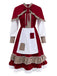 1950s Red Riding Halloween Costume Dress With Cape